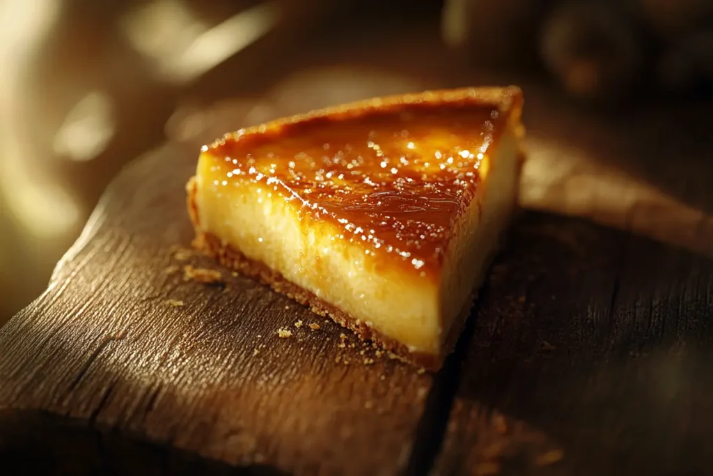 What is crème brûlée cake made of