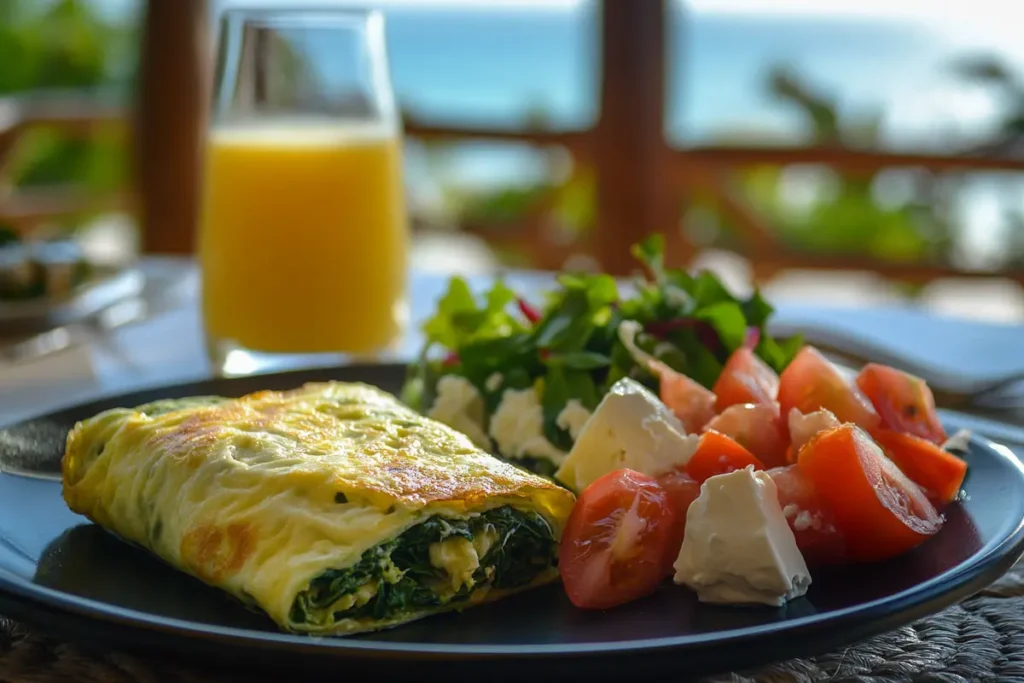 Greek Omelette Spinach