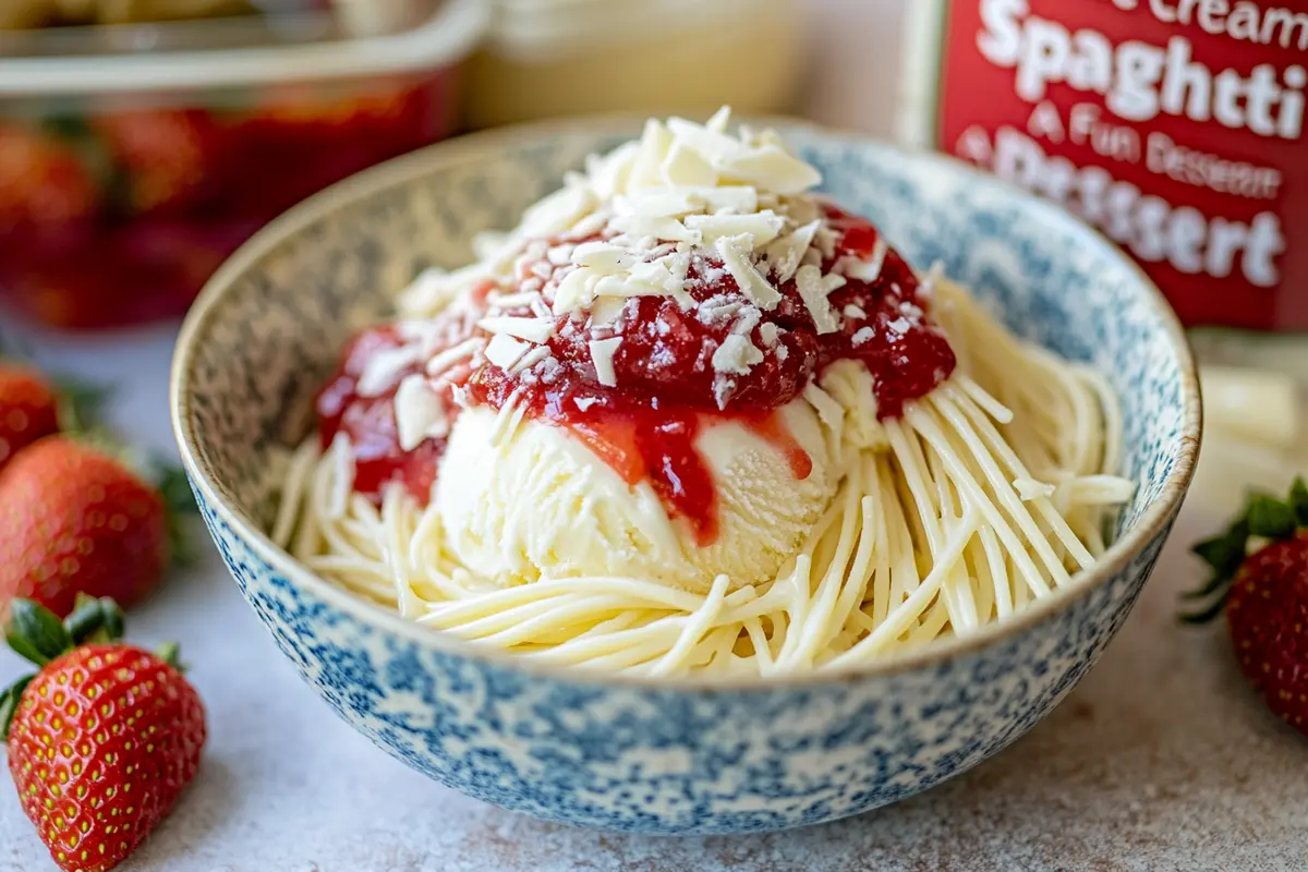 spaghetti ice cream