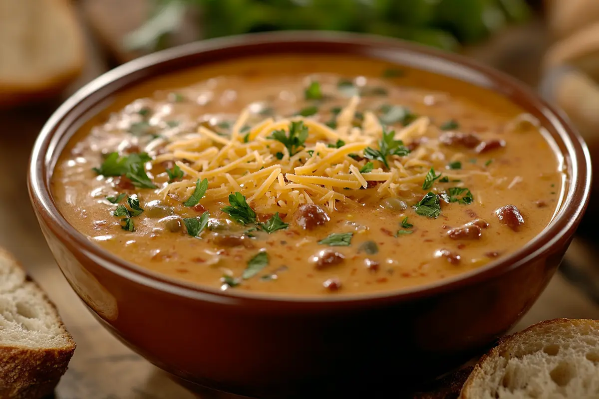 Spicy Chili Beer Cheese Soup