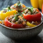 Delicious Slow Cooker Stuffed Pepper Soup