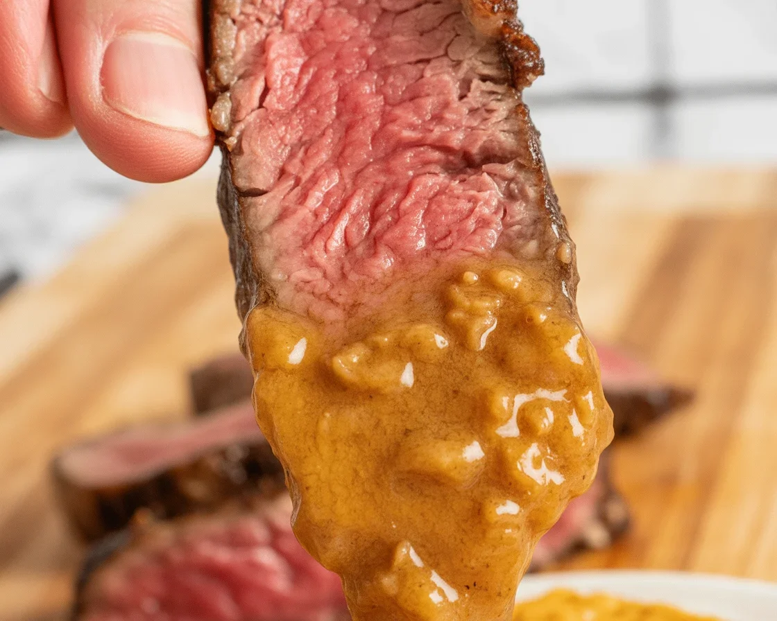 Cowboy butter recipe featuring butter, garlic, and fresh herbs for grilling steaks.